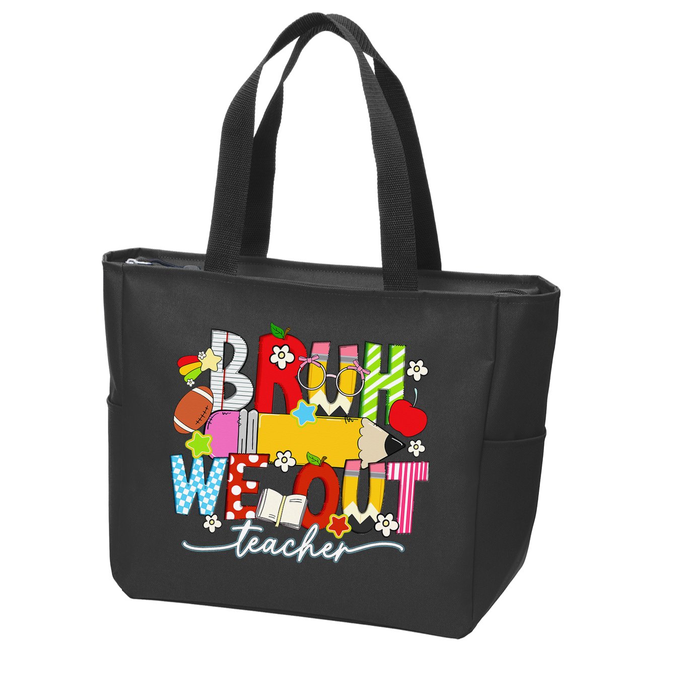 Bruh We Out Teacher Summer Last Dat Of School Zip Tote Bag