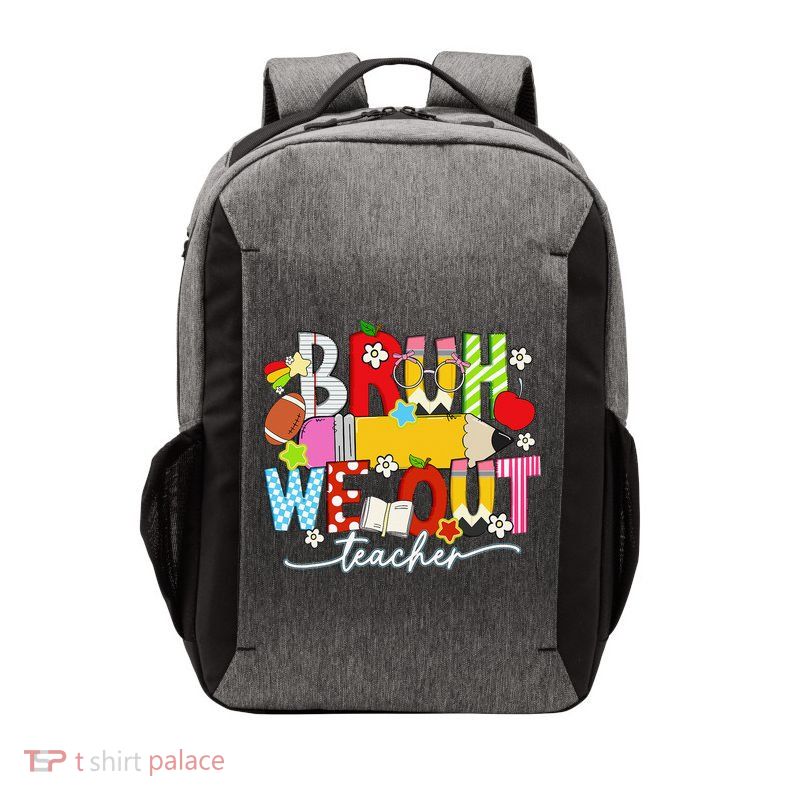 Bruh We Out Teacher Summer Last Dat Of School Vector Backpack