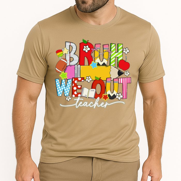 Bruh We Out Teacher Summer Last Dat Of School Cooling Performance Crew T-Shirt