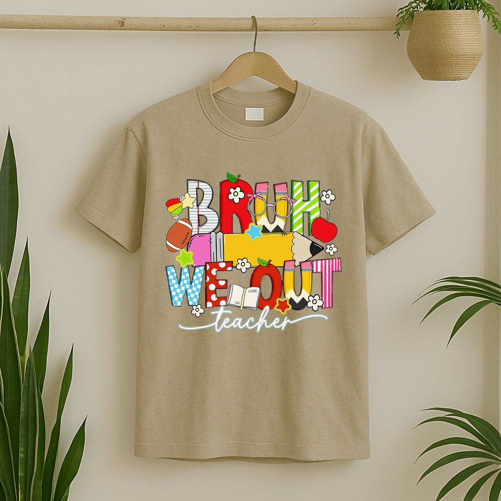 Bruh We Out Teacher Summer Last Dat Of School T-Shirt