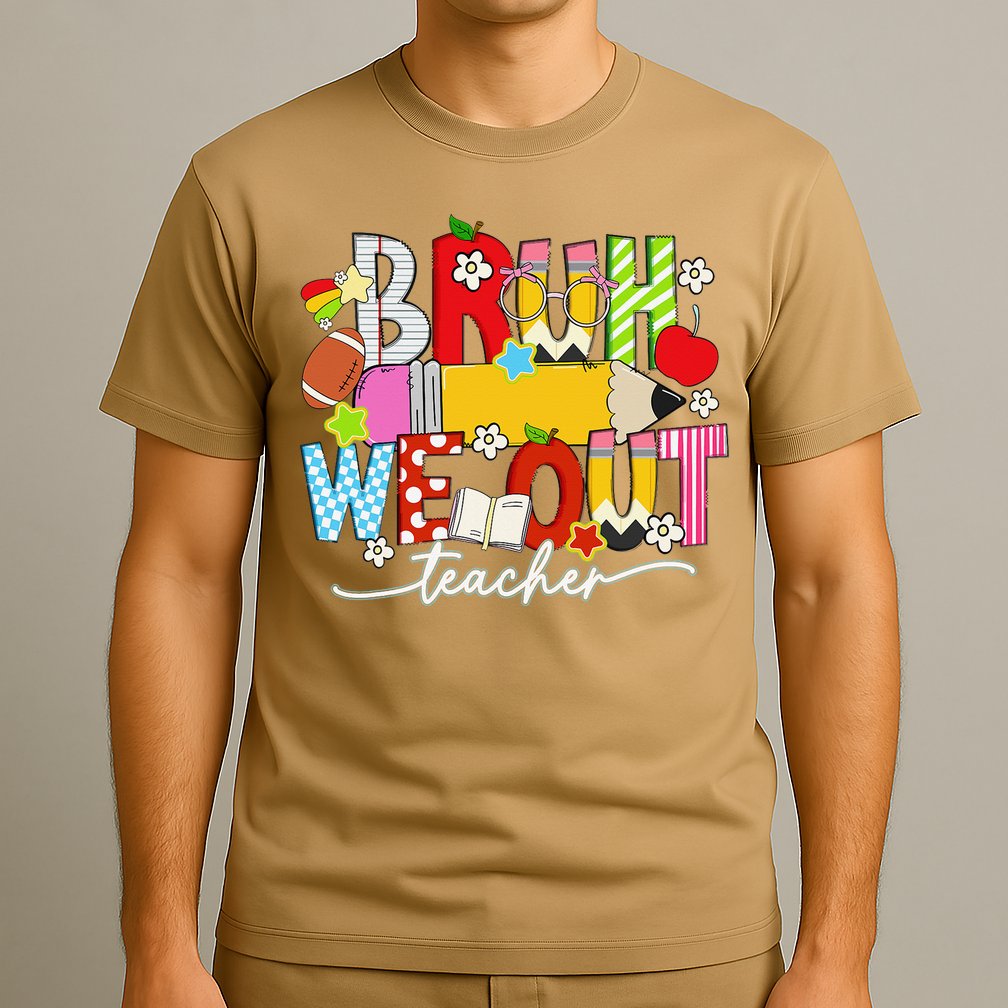 Bruh We Out Teacher Summer Last Dat Of School T-Shirt