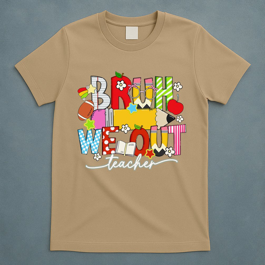 Bruh We Out Teacher Summer Last Dat Of School T-Shirt