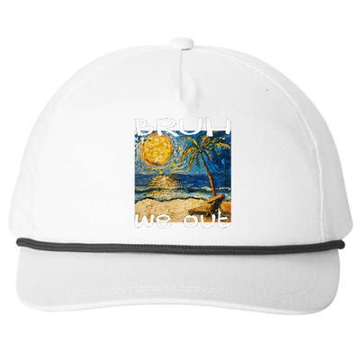 Bruh We Out Teachers Happy Last Day School Summer Van Gogh Snapback Five-Panel Rope Hat