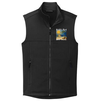 Bruh We Out Teachers Happy Last Day School Summer Van Gogh Collective Smooth Fleece Vest