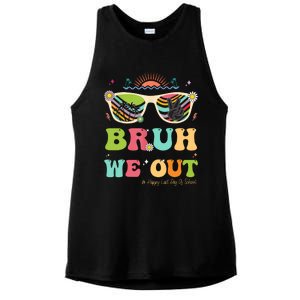 Bruh We Out Funny Last Day Of School Teacher Boy Girl Summer Ladies PosiCharge Tri-Blend Wicking Tank