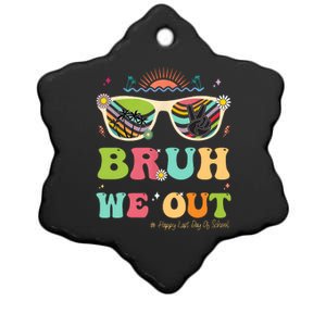 Bruh We Out Funny Last Day Of School Teacher Boy Girl Summer Ceramic Star Ornament