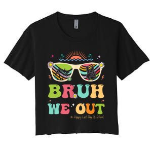 Bruh We Out Funny Last Day Of School Teacher Boy Girl Summer Women's Crop Top Tee