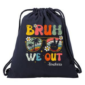 Bruh We Out Happy Last Day Of School Teacher Student Summer Drawstring Bag