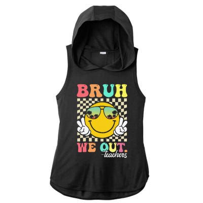 Bruh We Out Happy Last Day Of School Teacher Student Summer Ladies PosiCharge Tri-Blend Wicking Draft Hoodie Tank