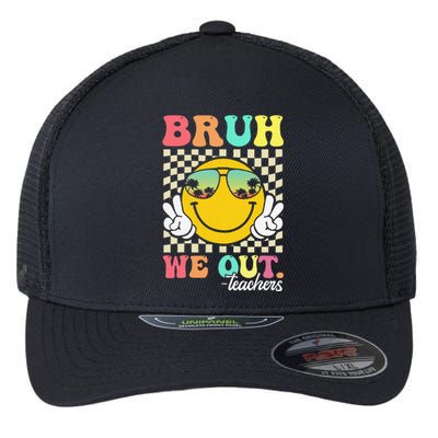 Bruh We Out Happy Last Day Of School Teacher Student Summer Flexfit Unipanel Trucker Cap