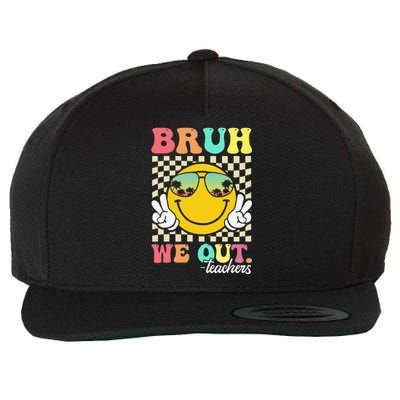 Bruh We Out Happy Last Day Of School Teacher Student Summer Wool Snapback Cap