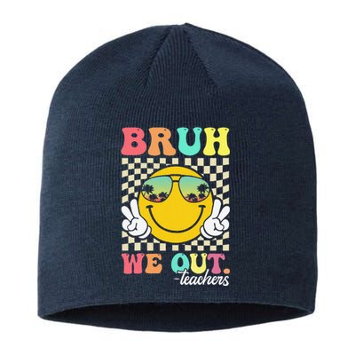 Bruh We Out Happy Last Day Of School Teacher Student Summer Sustainable Beanie