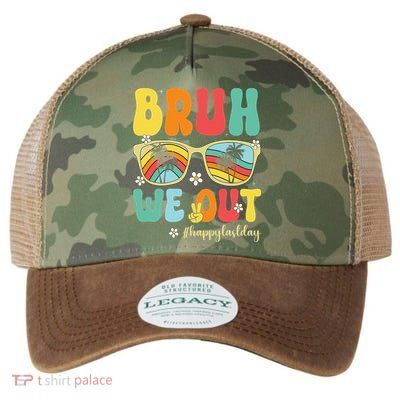 Bruh We Out Happy Last Day Of School Teacher Girl Summer Legacy Tie Dye Trucker Hat