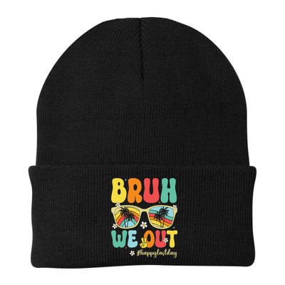 Bruh We Out Happy Last Day Of School Teacher Girl Summer Beanie