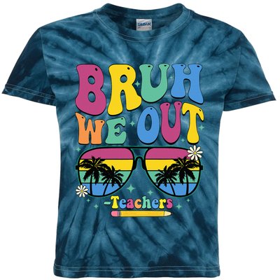 Bruh We Out Happy Last Day Of School Teacher Women Kids Tie-Dye T-Shirt