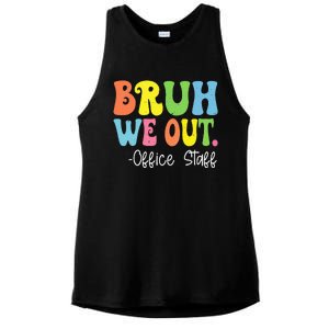 Bruh We Out Office Staff Happy Last Day Of School Groovy Ladies PosiCharge Tri-Blend Wicking Tank