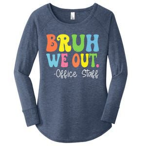 Bruh We Out Office Staff Happy Last Day Of School Groovy Women's Perfect Tri Tunic Long Sleeve Shirt