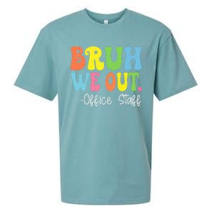 Bruh We Out Office Staff Happy Last Day Of School Groovy Sueded Cloud Jersey T-Shirt