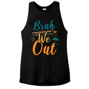 Bruh We Out Women Happy Last Day Of School Teacher Funny Ladies PosiCharge Tri-Blend Wicking Tank