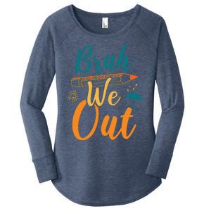 Bruh We Out Women Happy Last Day Of School Teacher Funny Women's Perfect Tri Tunic Long Sleeve Shirt