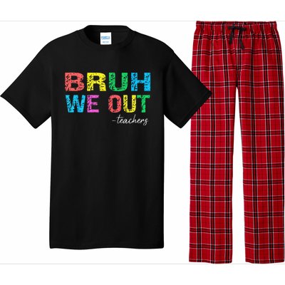 Bruh We Out Teachers End Of School Year Teacher Summer Pajama Set