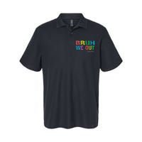 Bruh We Out Teachers End Of School Year Teacher Summer Softstyle Adult Sport Polo