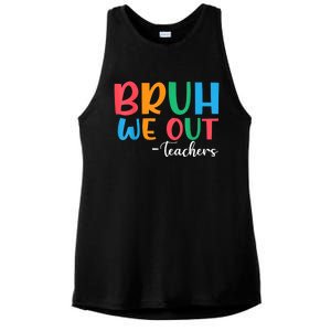 Bruh We Out Teacher Summer Last Day Of School Year Gift Ladies PosiCharge Tri-Blend Wicking Tank