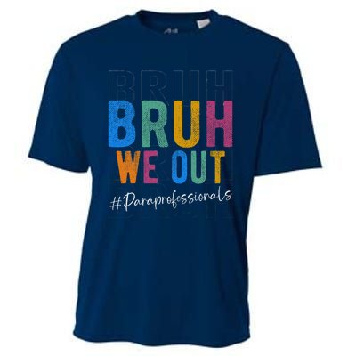 Bruh We Out Paraprofessionals Retro Last Day Of School Cooling Performance Crew T-Shirt