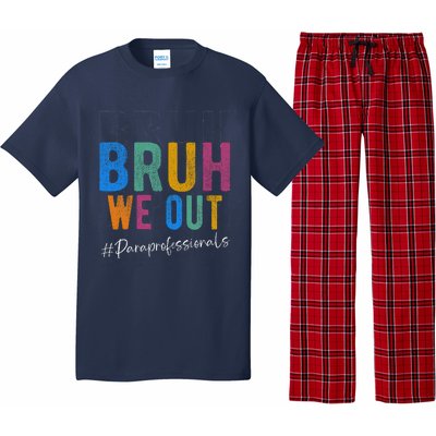 Bruh We Out Paraprofessionals Retro Last Day Of School Pajama Set