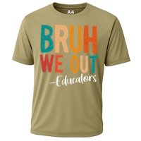 Bruh We Out Educators Last Day Of School 2025 Teacher Cooling Performance Crew T-Shirt