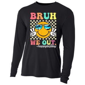 Bruh We Out Happy Last Day Of School Teacher Boy Girl Summer Cooling Performance Long Sleeve Crew