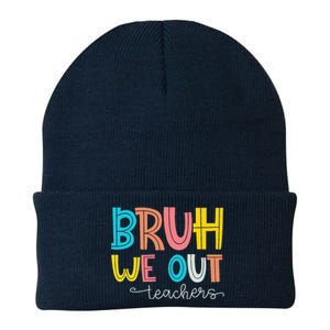 Bruh We Out Teacher End Of School Year Hello Summer Funny Knit Cap Winter Beanie