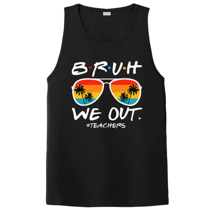 Bruh We Out Teachers End Of School Year Teacher Hello Summer PosiCharge Competitor Tank