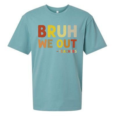 Bruh We Out Teachers Summer Last Day Of School Sueded Cloud Jersey T-Shirt