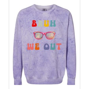 Bruh We Out Gift Colorblast Crewneck Sweatshirt