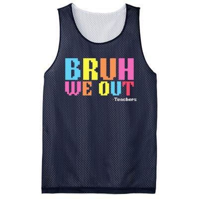 Bruh We Out Teachers Happy Last Day Of School Mesh Reversible Basketball Jersey Tank