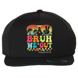 Bruh We Out Teachers Happy Last Day Of School Groovy Wool Snapback Cap