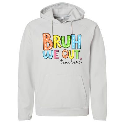 Bruh We Out Teacher Performance Fleece Hoodie