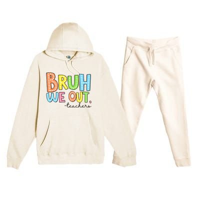 Bruh We Out Teacher Premium Hooded Sweatsuit Set