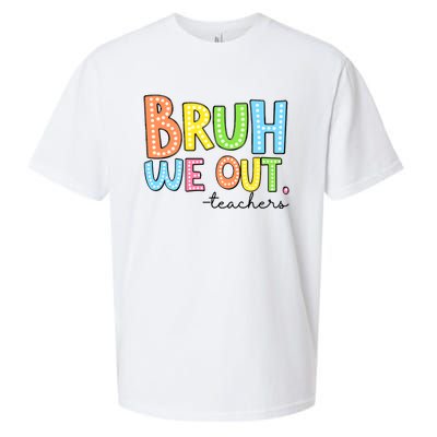 Bruh We Out Teacher Sueded Cloud Jersey T-Shirt