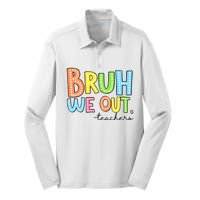 Bruh We Out Teacher Silk Touch Performance Long Sleeve Polo