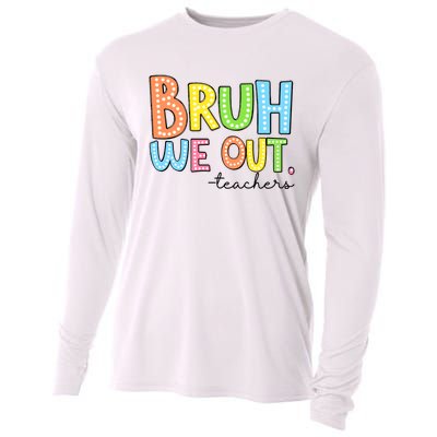 Bruh We Out Teacher Cooling Performance Long Sleeve Crew