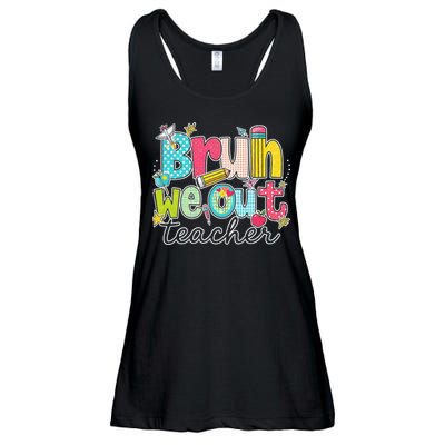 Bruh We Out Teachers End Of School Year Teacher Summer Ladies Essential Flowy Tank