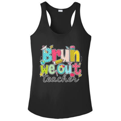 Bruh We Out Teachers End Of School Year Teacher Summer Ladies PosiCharge Competitor Racerback Tank