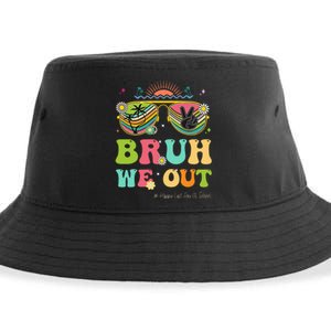 Bruh We Out Funny Last Day Of School Teacher Boy Girl Summer Sustainable Bucket Hat