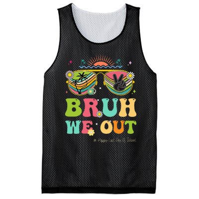 Bruh We Out Funny Last Day Of School Teacher Boy Girl Summer Mesh Reversible Basketball Jersey Tank