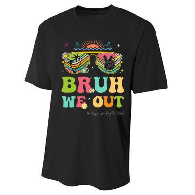 Bruh We Out Funny Last Day Of School Teacher Boy Girl Summer Performance Sprint T-Shirt