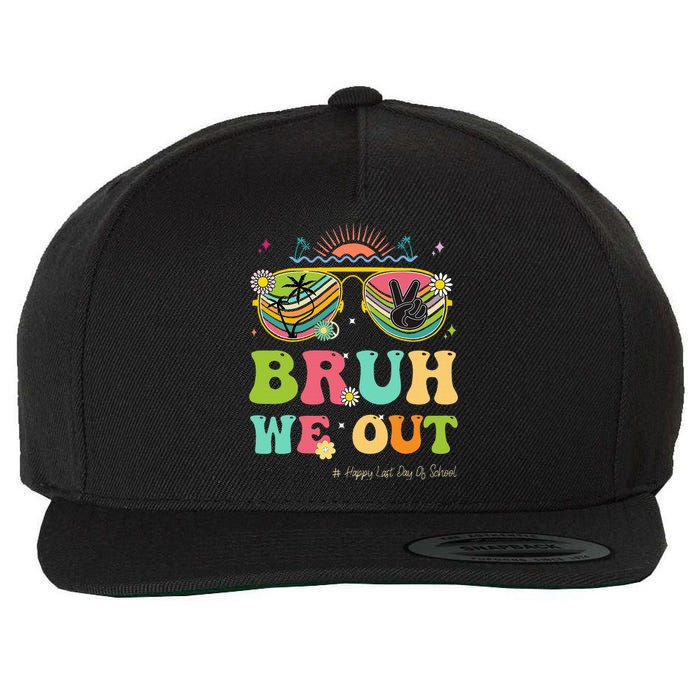 Bruh We Out Funny Last Day Of School Teacher Boy Girl Summer Wool Snapback Cap