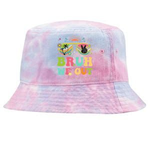 Bruh We Out Funny Last Day Of School Teacher Boy Girl Summer Tie-Dyed Bucket Hat