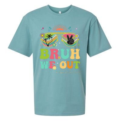 Bruh We Out Funny Last Day Of School Teacher Boy Girl Summer Sueded Cloud Jersey T-Shirt